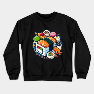 Video Games and Sushi | Kawaii Japanese Cute Food Lover Crewneck Sweatshirt